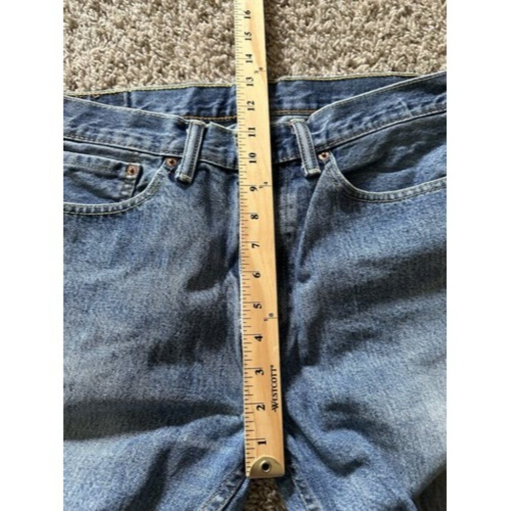 Levi's 505 Jeans Size W34 L34 Mens Straight Leg Reg Fit Medium Wash Blue Denim - Picture 7 of 15